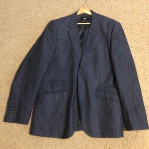 H&M Linen Blazer Blue